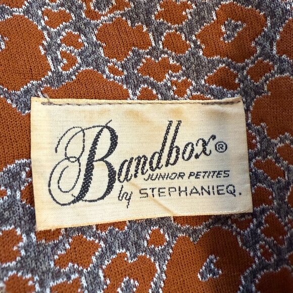 Late 1960s Double Knit A Line Mini Dress Band Box by Stephanie Q - Picture 3 of 9